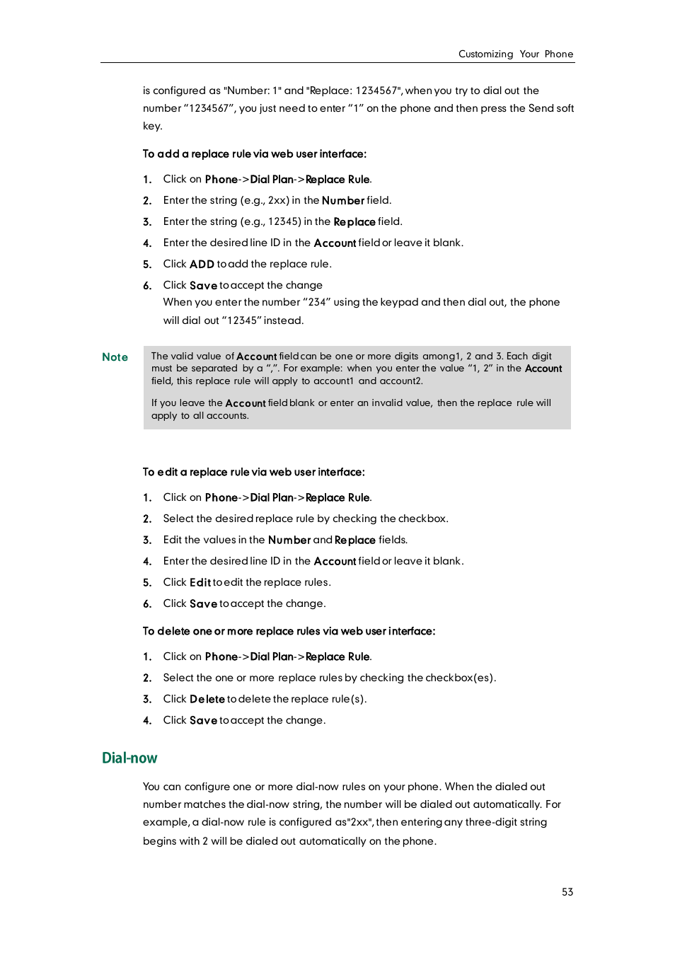 Dial-now | Yealink SIP-T32G User Manual | Page 63 / 118