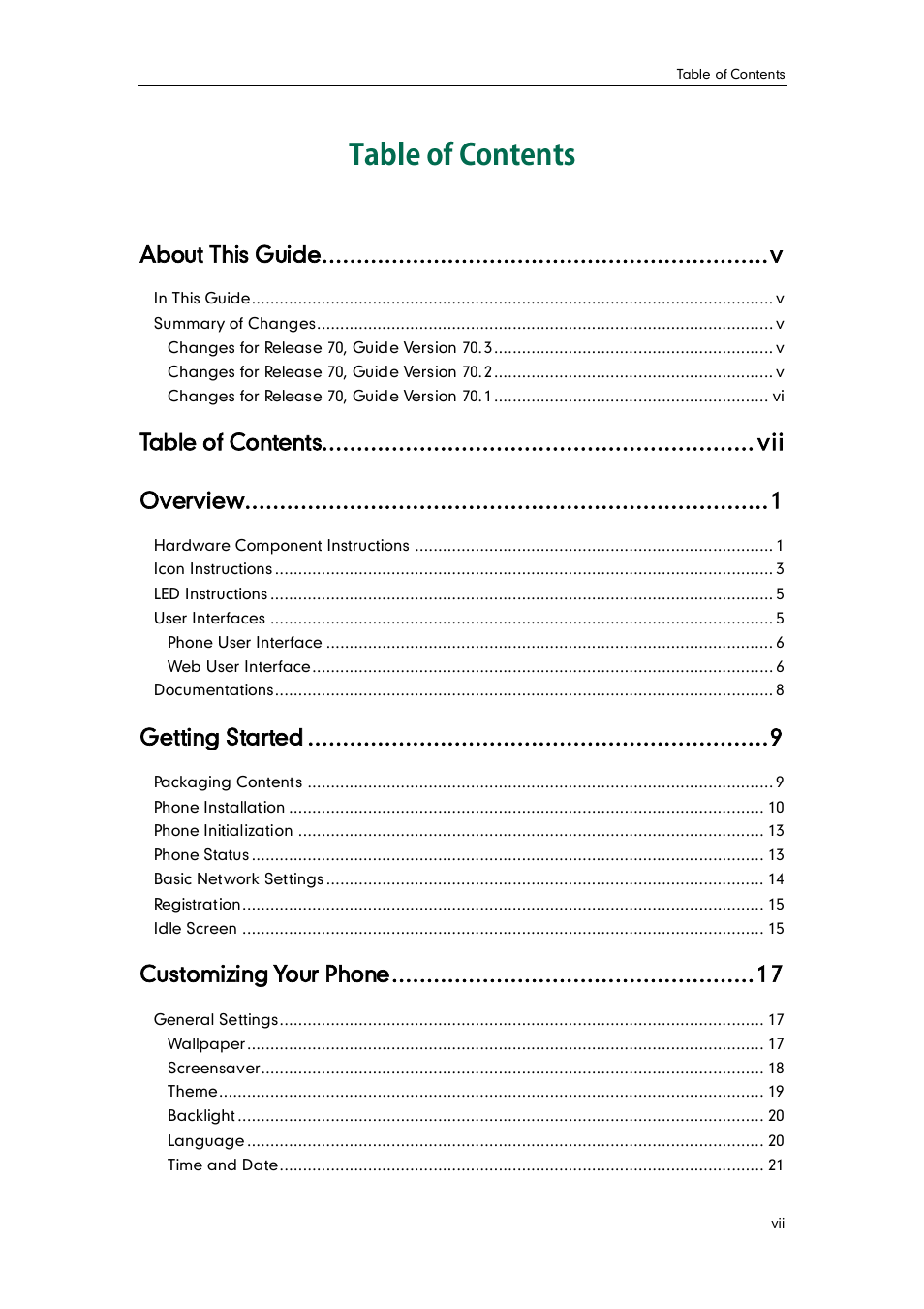 Yealink SIP-T32G User Manual | Page 7 / 118