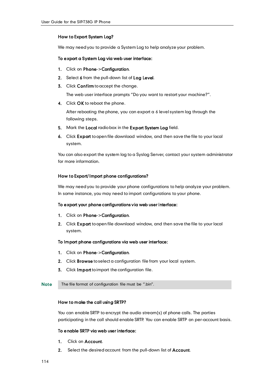 Yealink SIP-T38G User Manual | Page 124 / 132