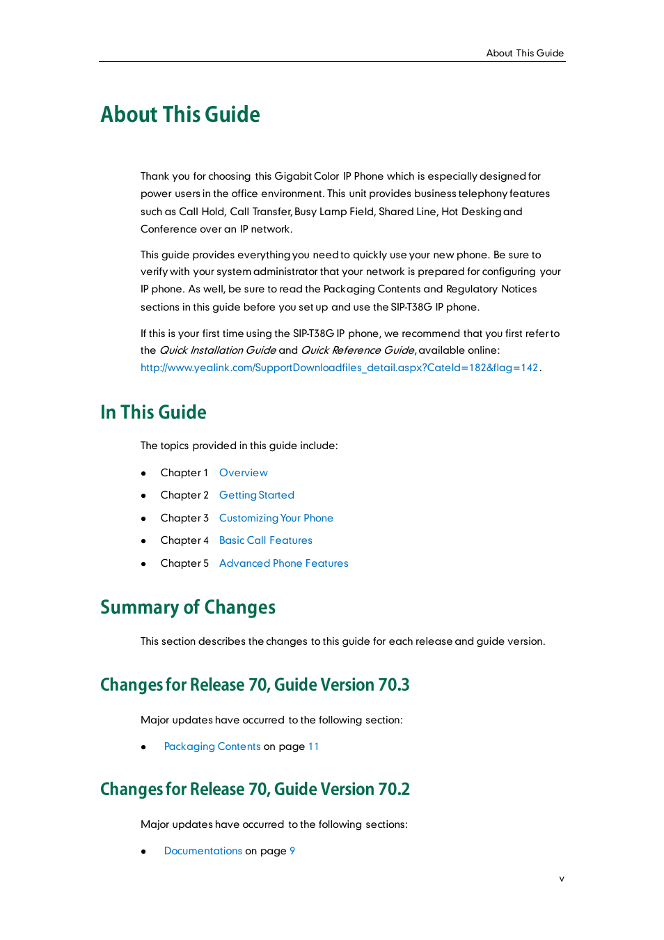 Yealink SIP-T38G User Manual | Page 5 / 132