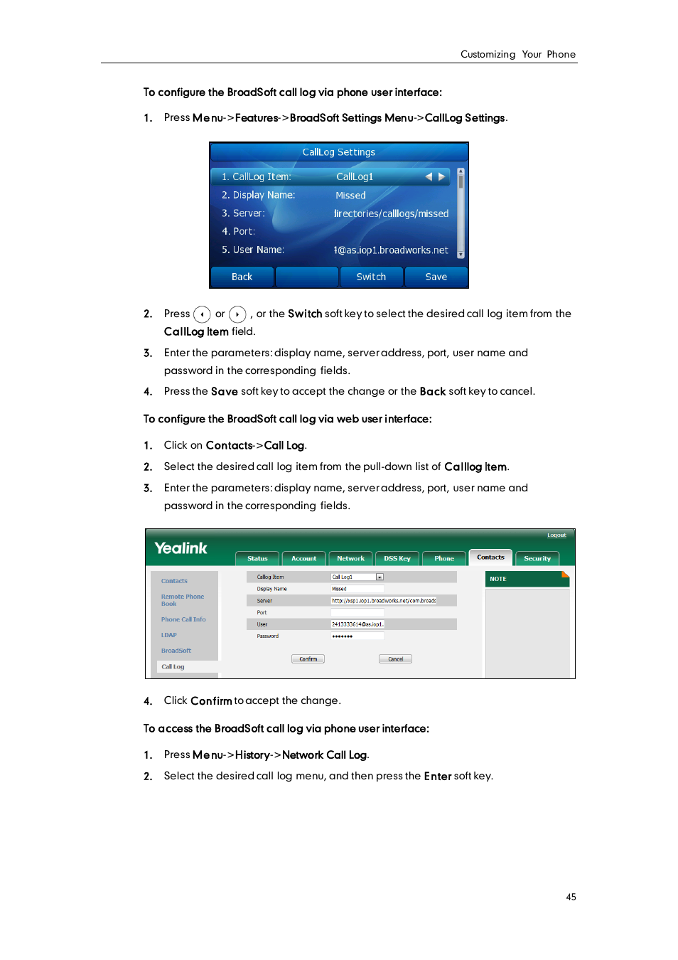 Yealink SIP-T38G User Manual | Page 55 / 132