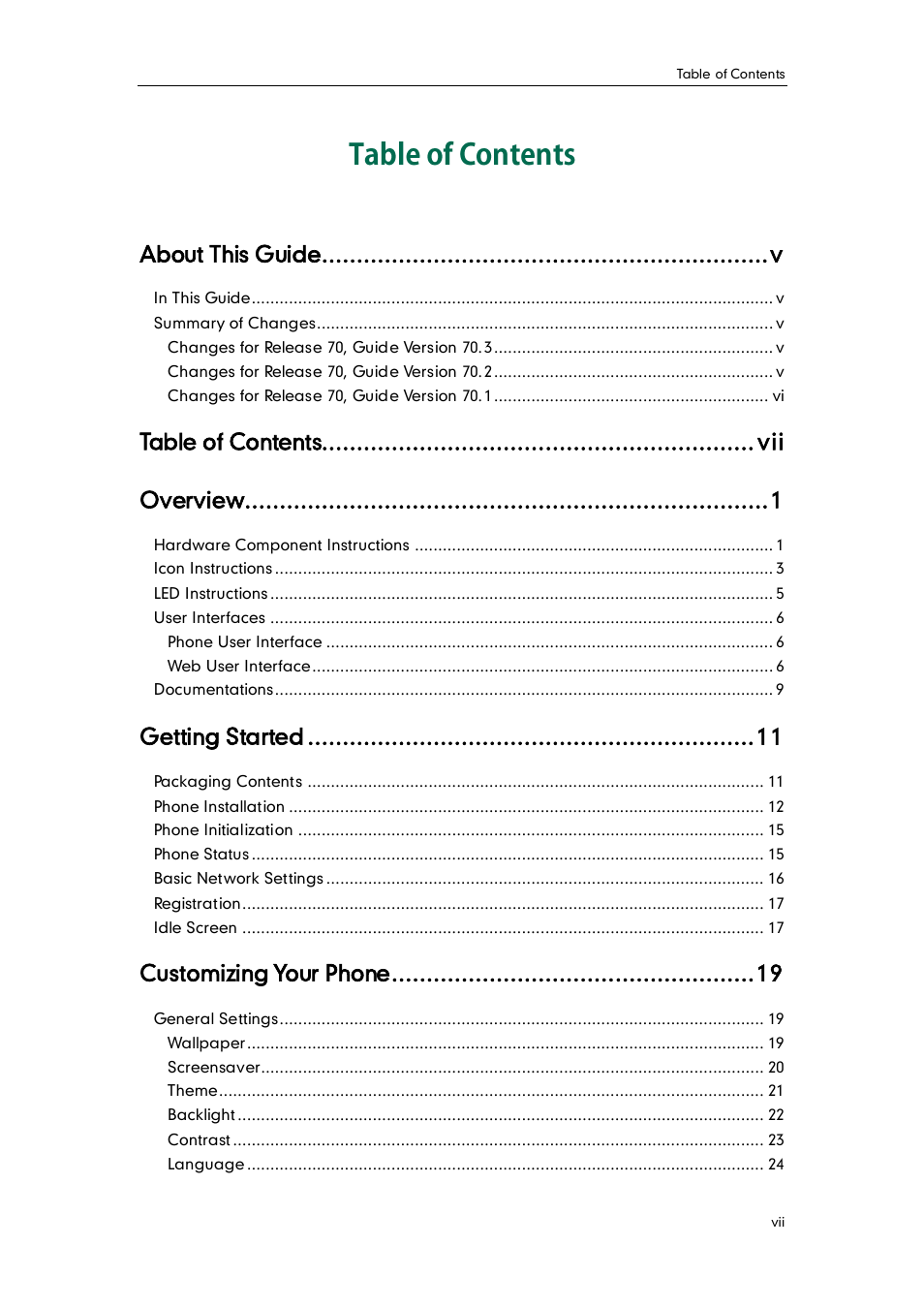 Yealink SIP-T38G User Manual | Page 7 / 132