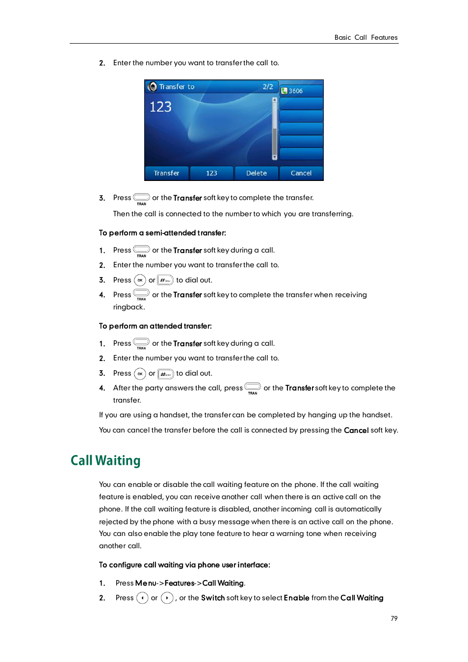 Call waiting | Yealink SIP-T38G User Manual | Page 89 / 132