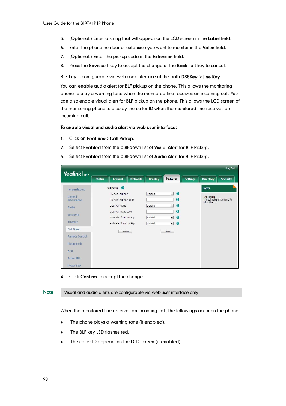 Yealink SIP-T41P User Manual | Page 108 / 142