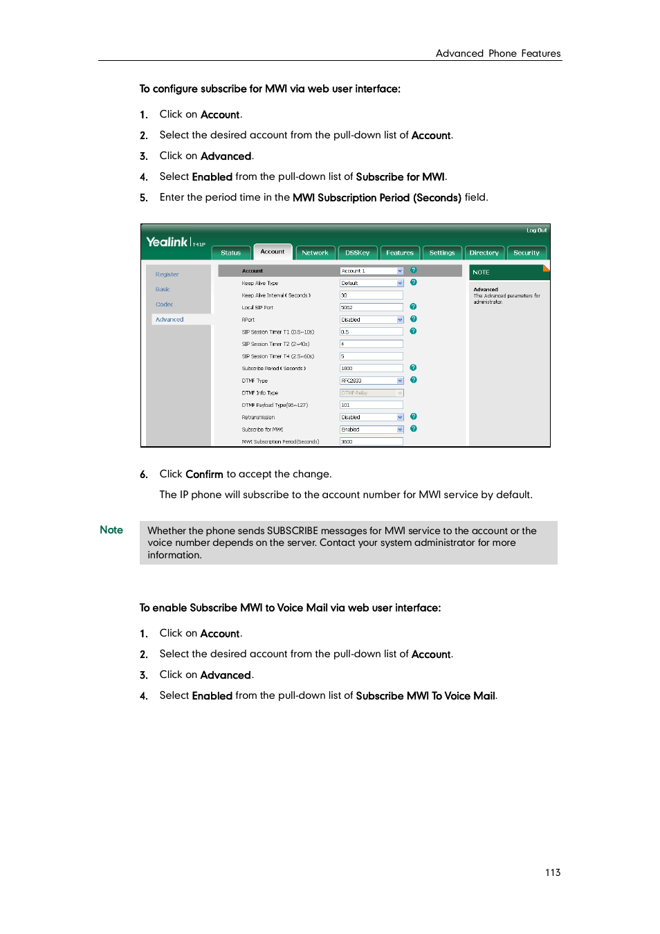 Yealink SIP-T41P User Manual | Page 123 / 142