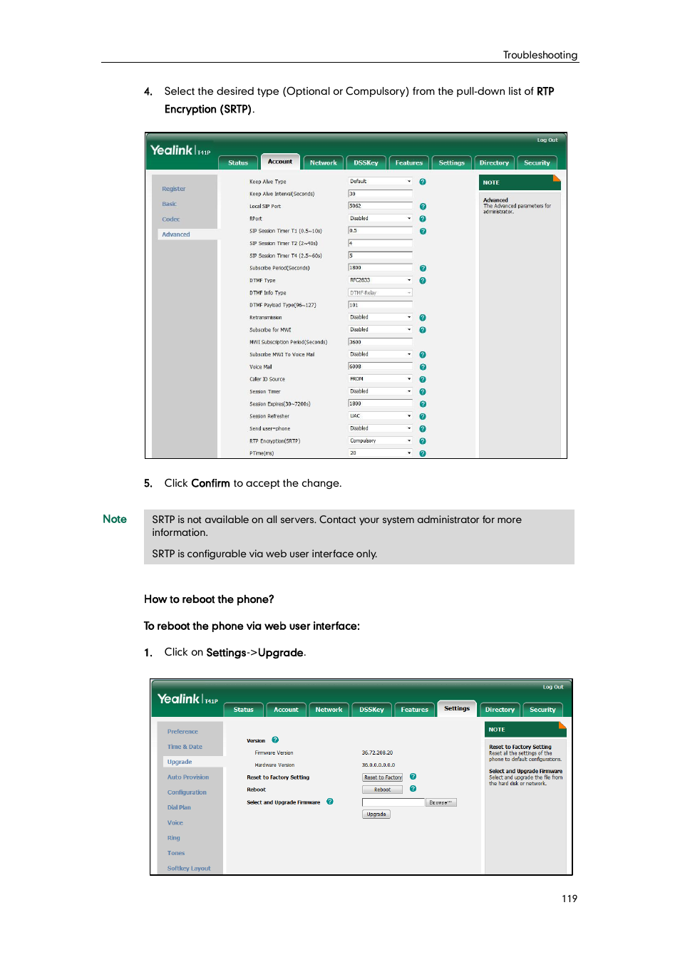 Yealink SIP-T41P User Manual | Page 129 / 142