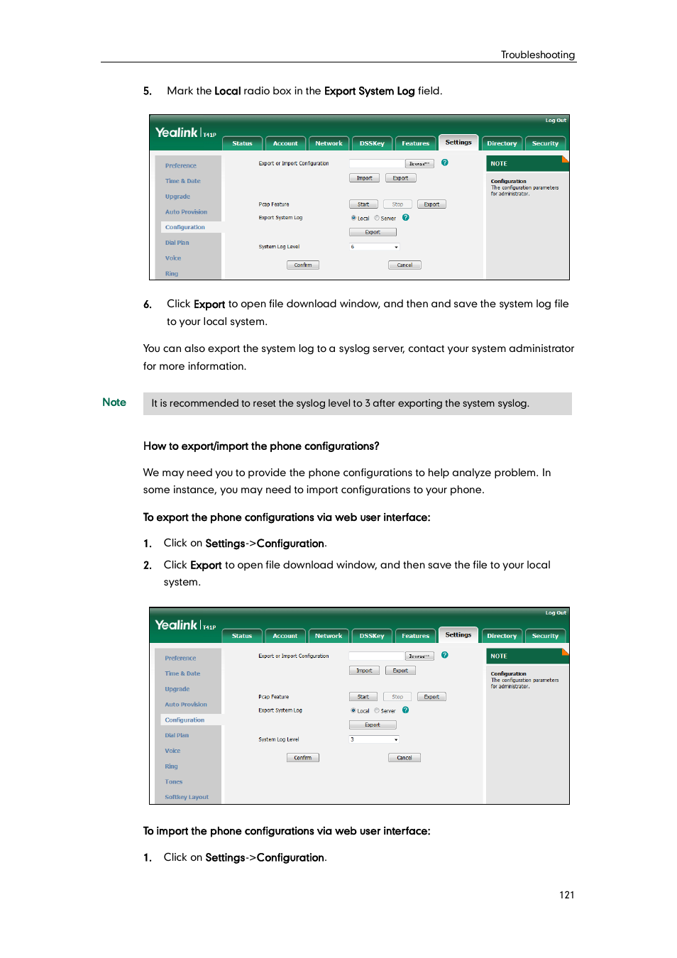Yealink SIP-T41P User Manual | Page 131 / 142