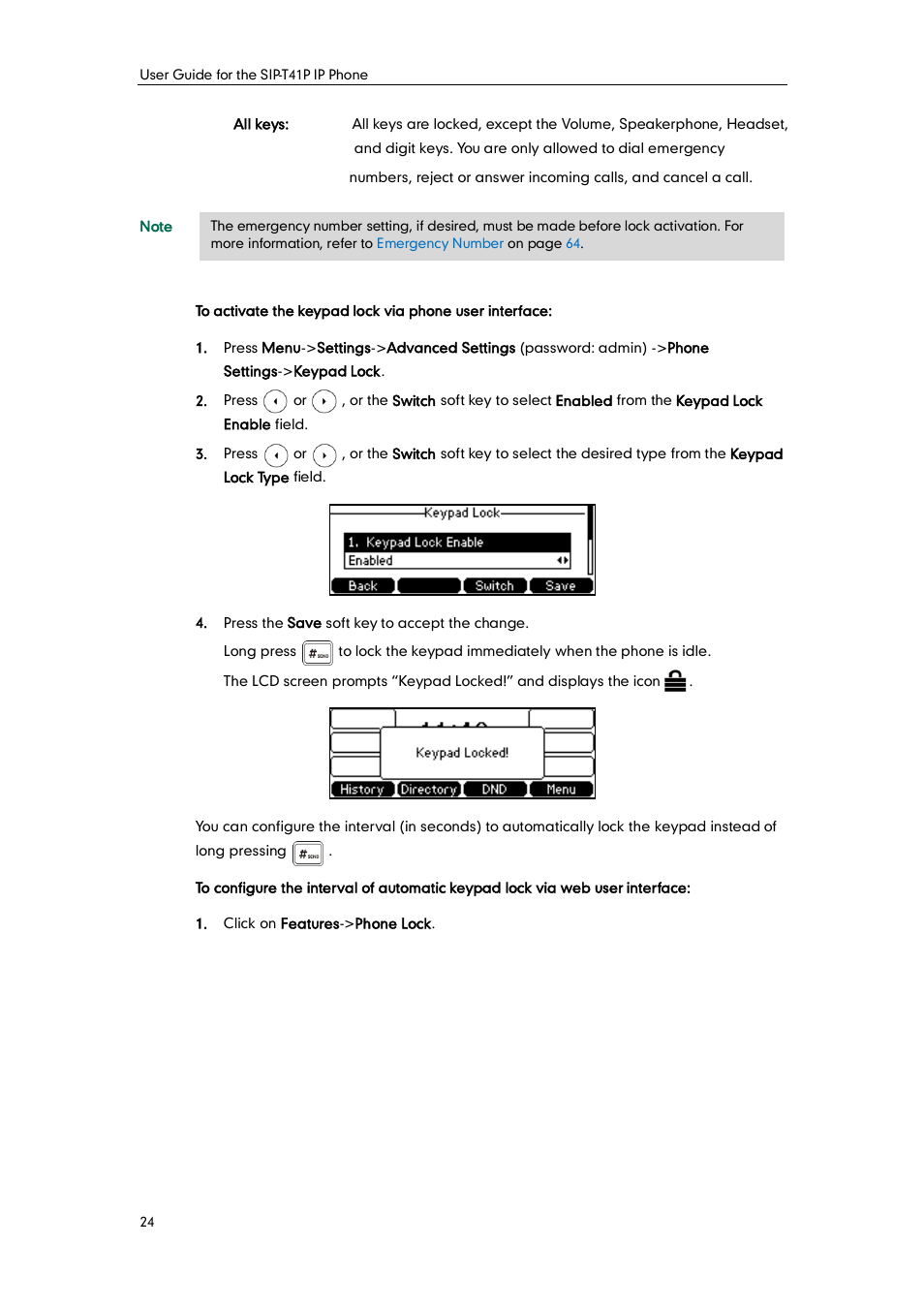 Yealink SIP-T41P User Manual | Page 34 / 142