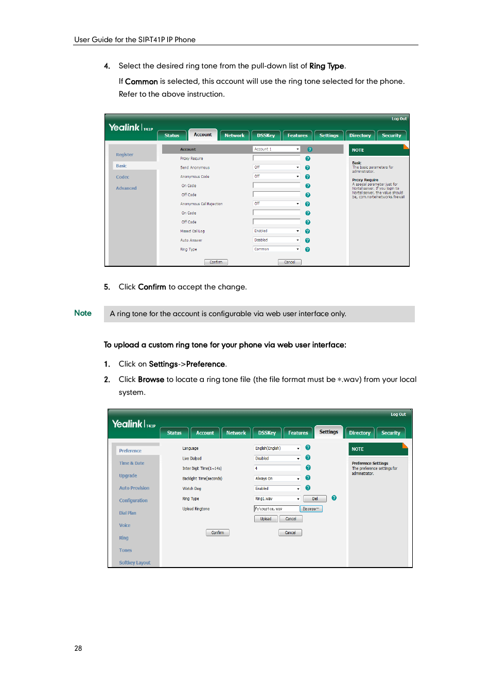 Yealink SIP-T41P User Manual | Page 38 / 142