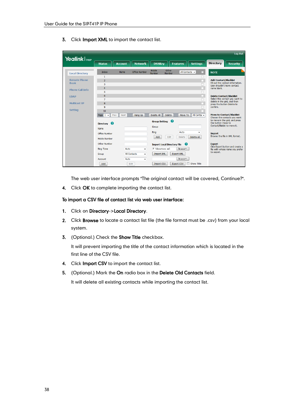 Yealink SIP-T41P User Manual | Page 48 / 142