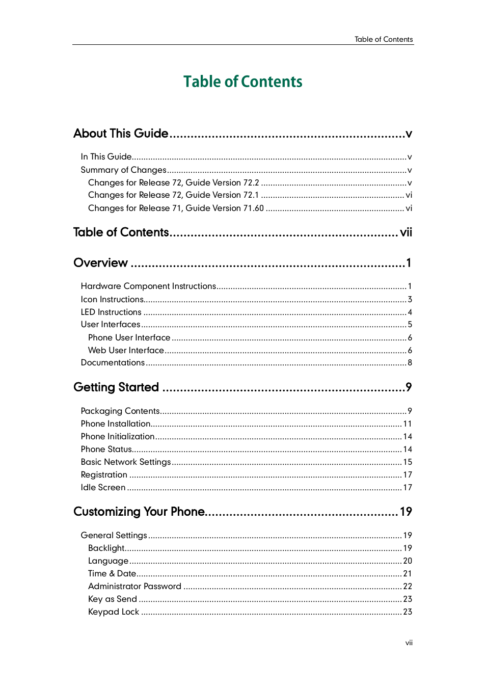 Yealink SIP-T41P User Manual | Page 7 / 142