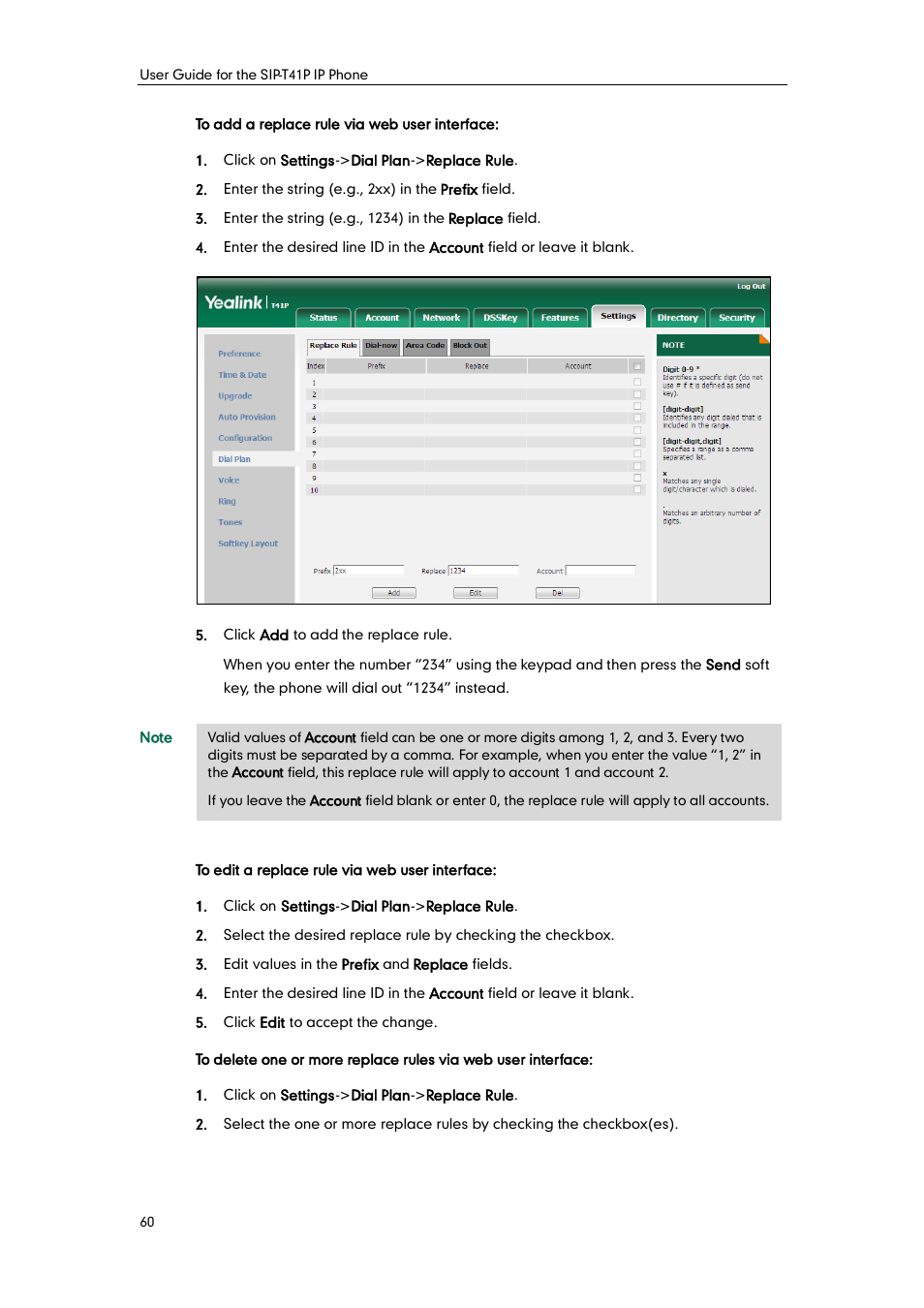 Yealink SIP-T41P User Manual | Page 70 / 142