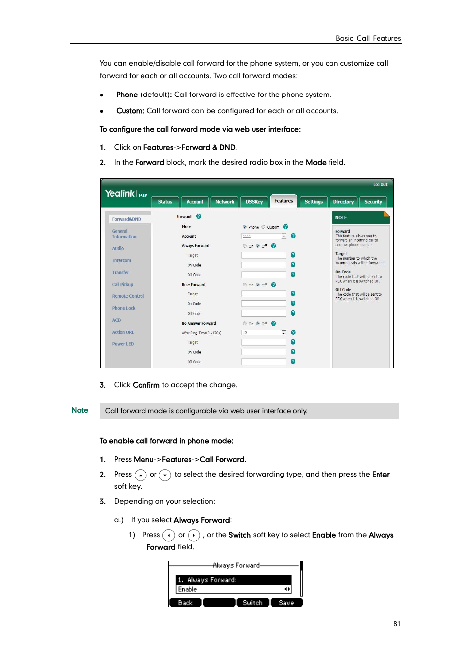 Yealink SIP-T41P User Manual | Page 91 / 142