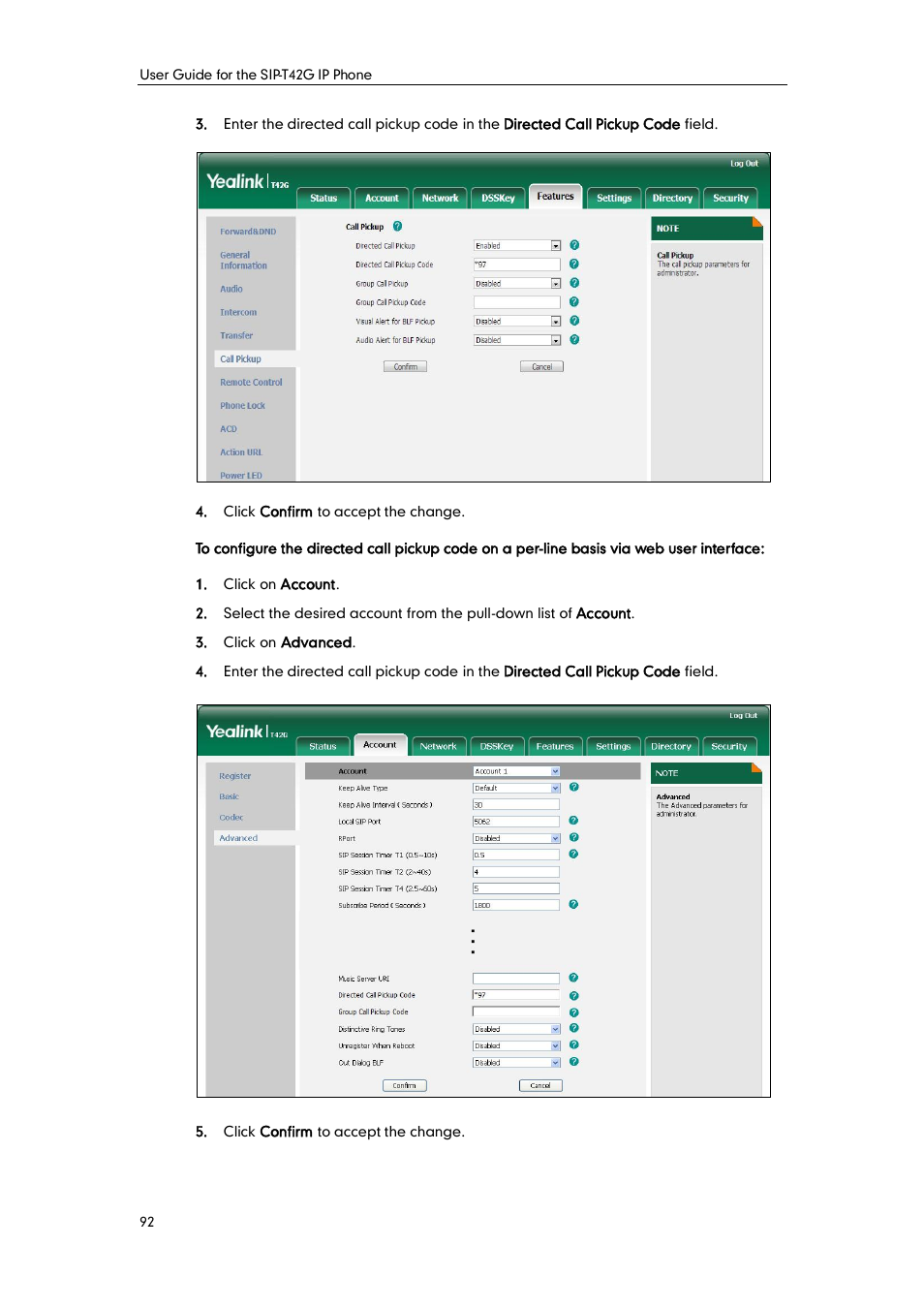 Yealink SIP-T42G User Manual | Page 102 / 142