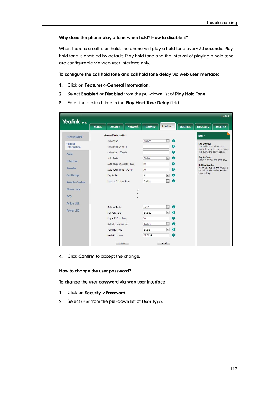 Yealink SIP-T42G User Manual | Page 127 / 142