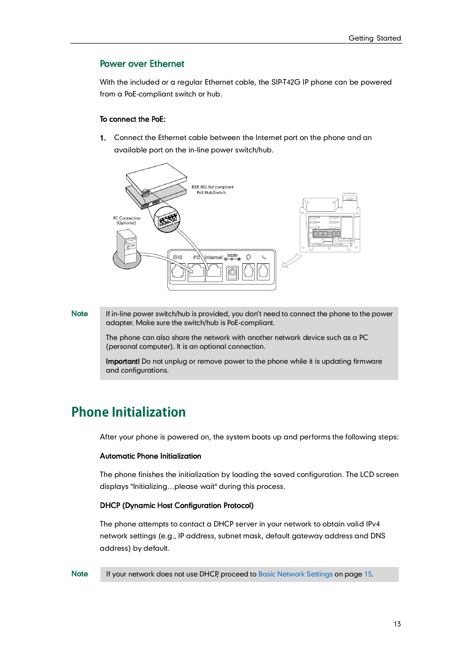 Phone initialization | Yealink SIP-T42G User Manual | Page 23 / 142