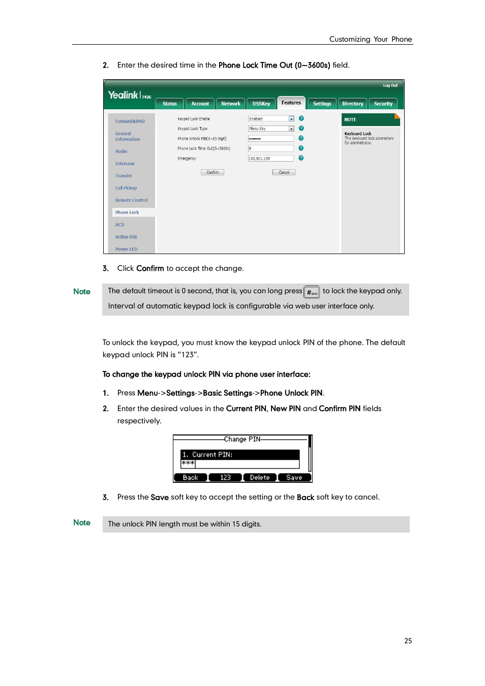 Yealink SIP-T42G User Manual | Page 35 / 142