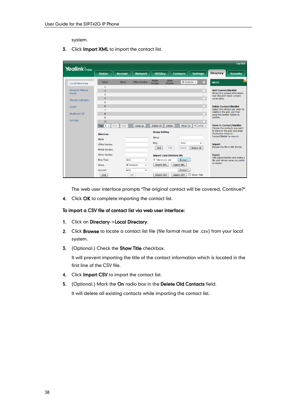 Yealink SIP-T42G User Manual | Page 48 / 142