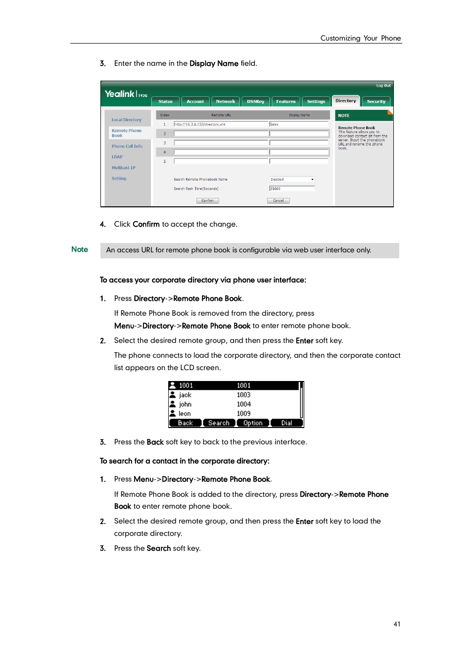 Yealink SIP-T42G User Manual | Page 51 / 142