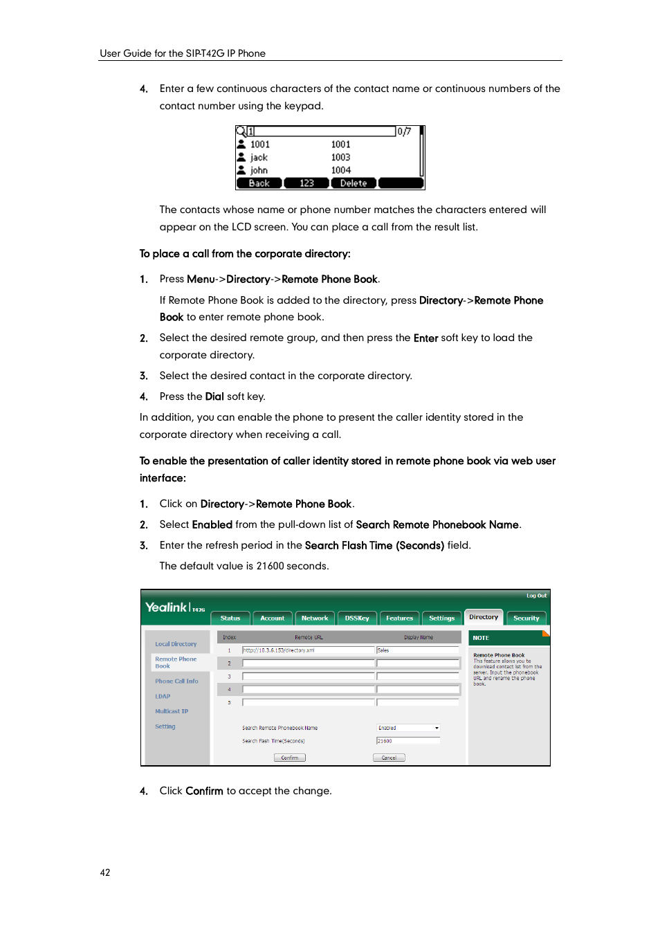 Yealink SIP-T42G User Manual | Page 52 / 142