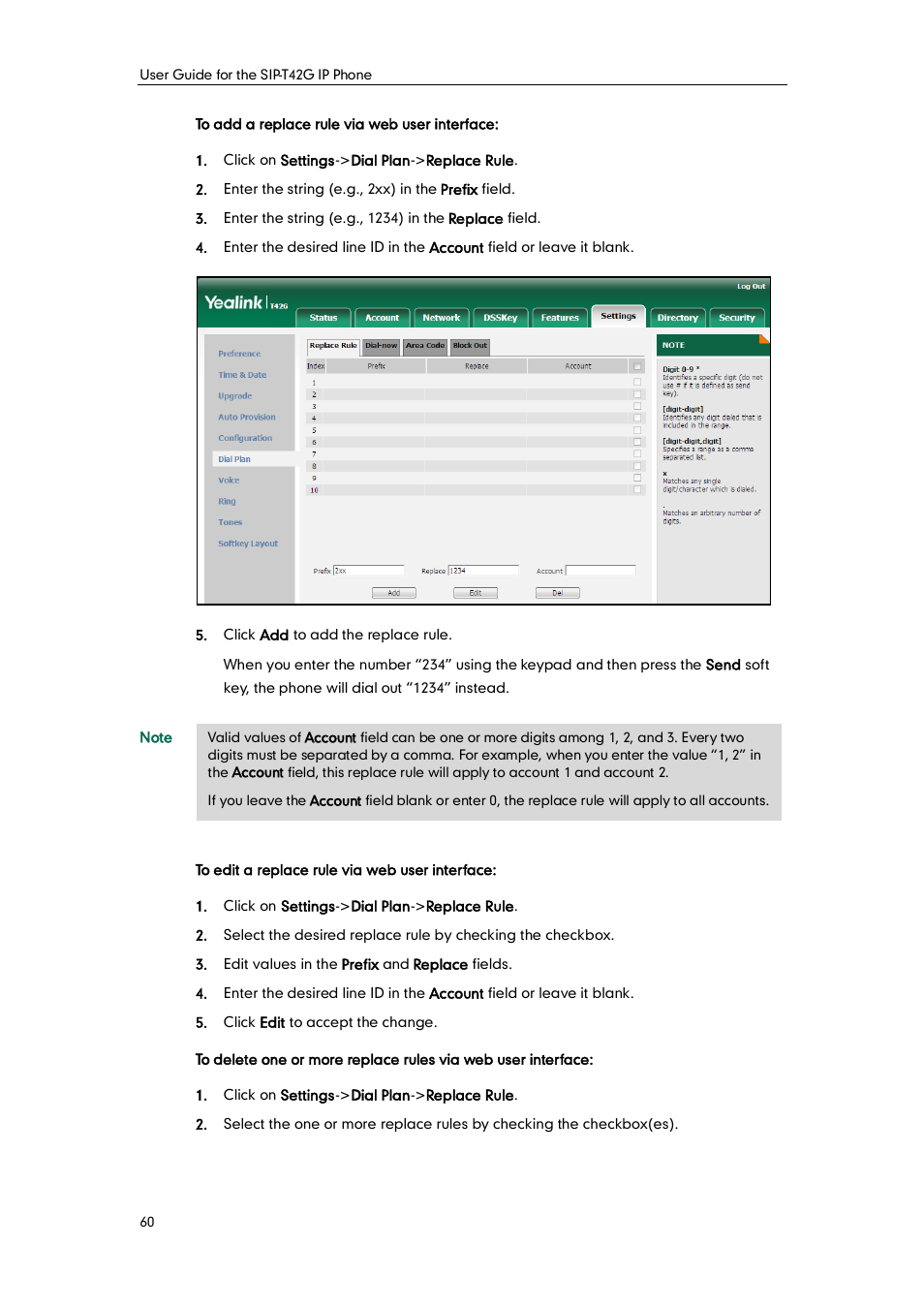 Yealink SIP-T42G User Manual | Page 70 / 142