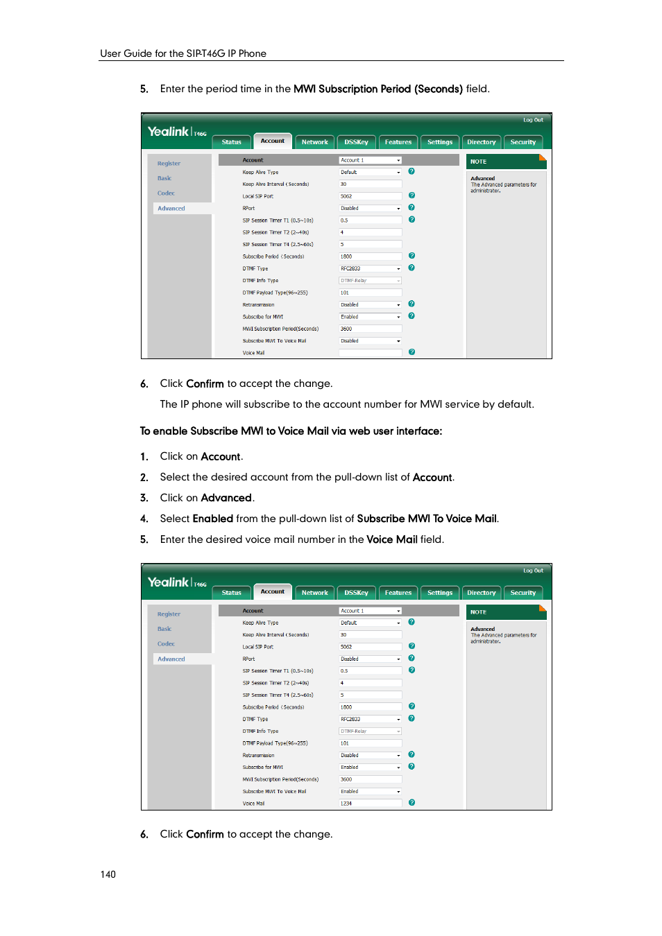 Yealink SIP-T46G User Manual | Page 150 / 168