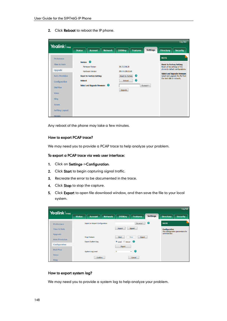 Yealink SIP-T46G User Manual | Page 158 / 168
