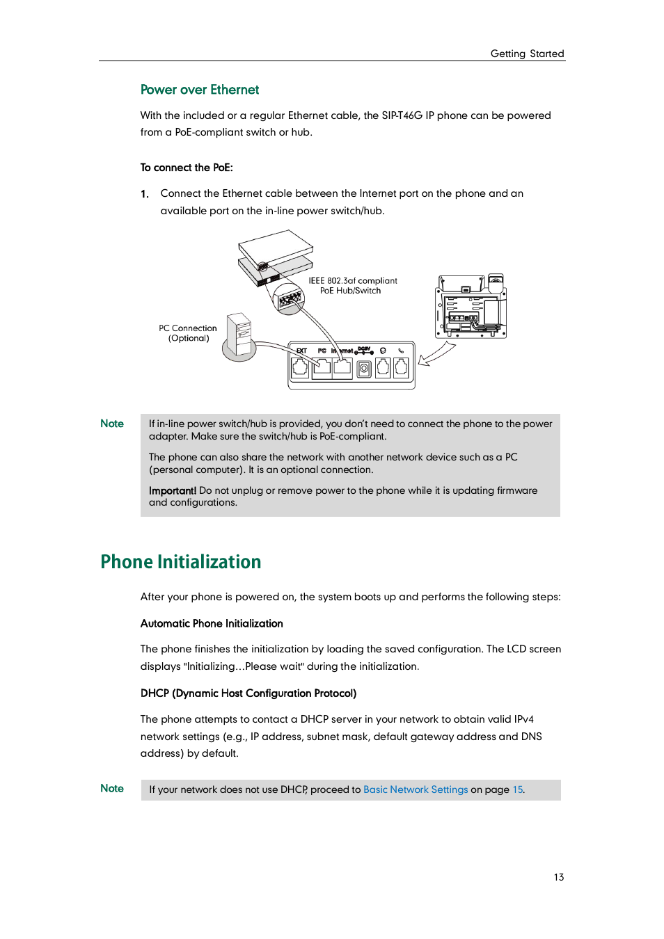 Phone initialization | Yealink SIP-T46G User Manual | Page 23 / 168