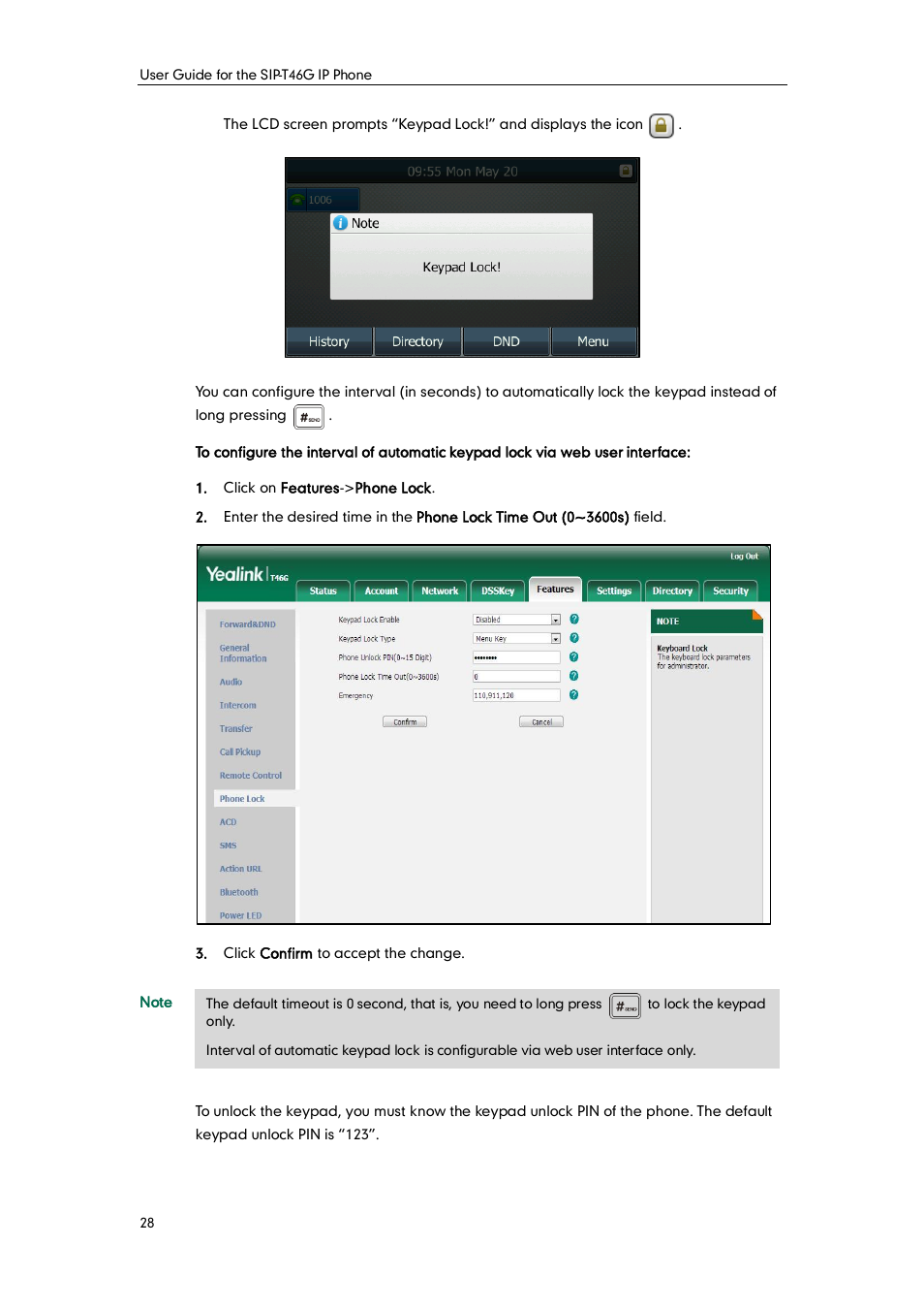 Yealink SIP-T46G User Manual | Page 38 / 168