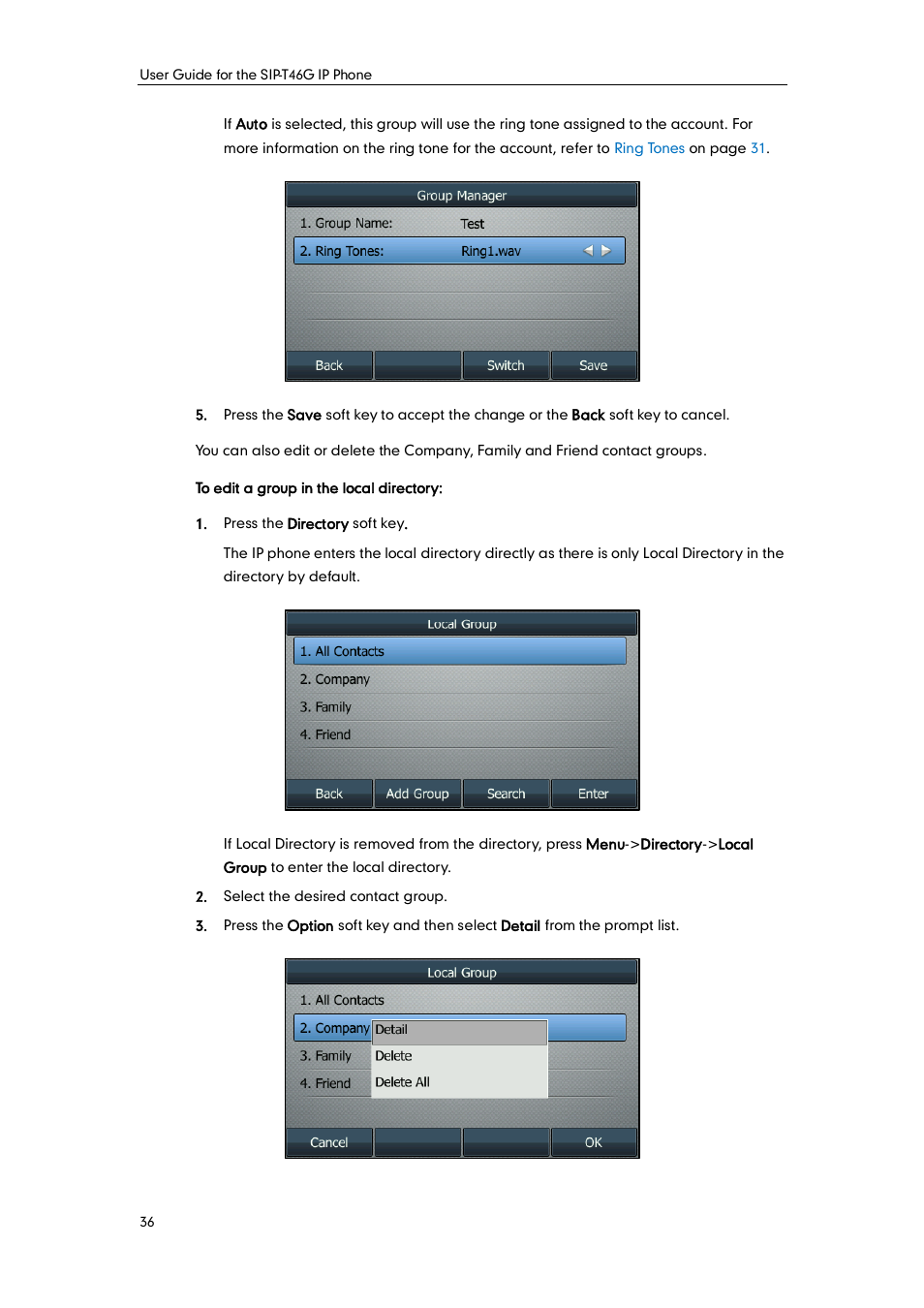 Yealink SIP-T46G User Manual | Page 46 / 168