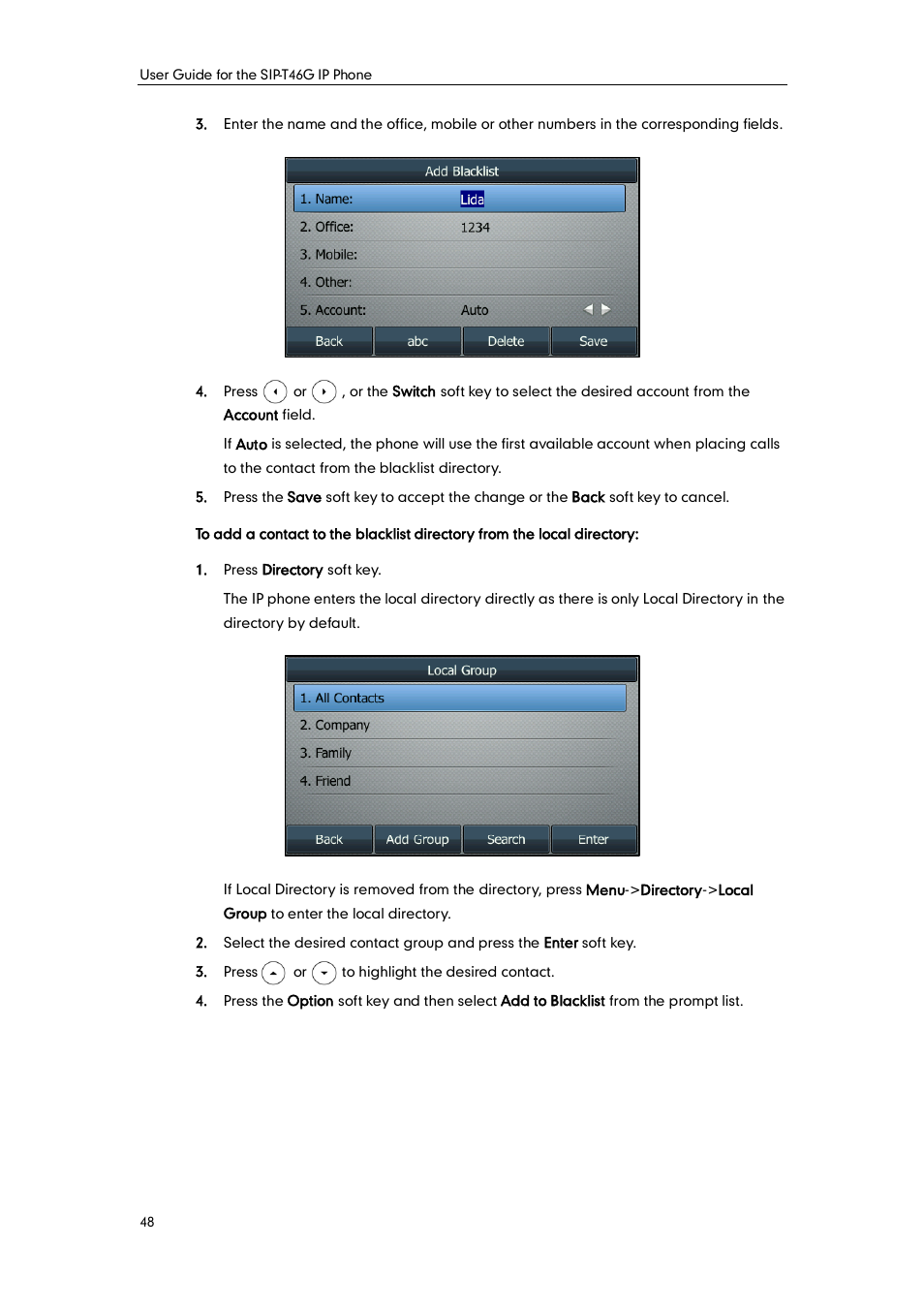 Yealink SIP-T46G User Manual | Page 58 / 168