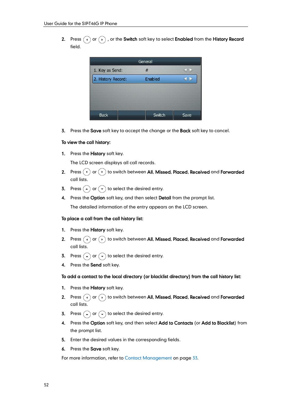 Yealink SIP-T46G User Manual | Page 62 / 168
