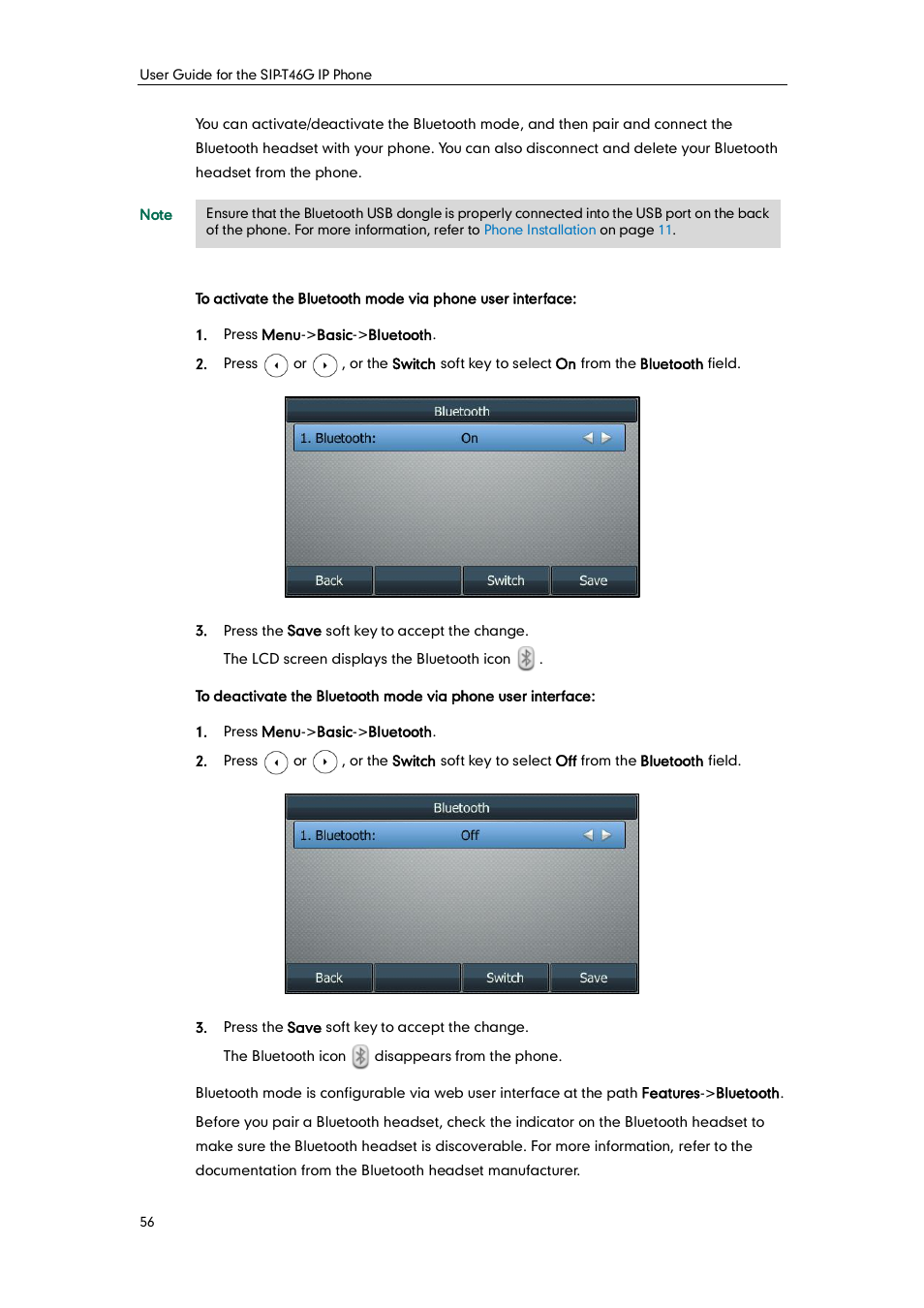 Yealink SIP-T46G User Manual | Page 66 / 168