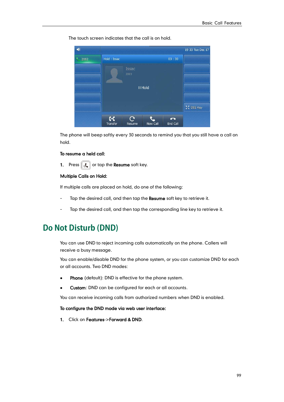 Do not disturb (dnd), Do not disturb, Dnd) | Yealink SIP-T48G User Manual | Page 109 / 170