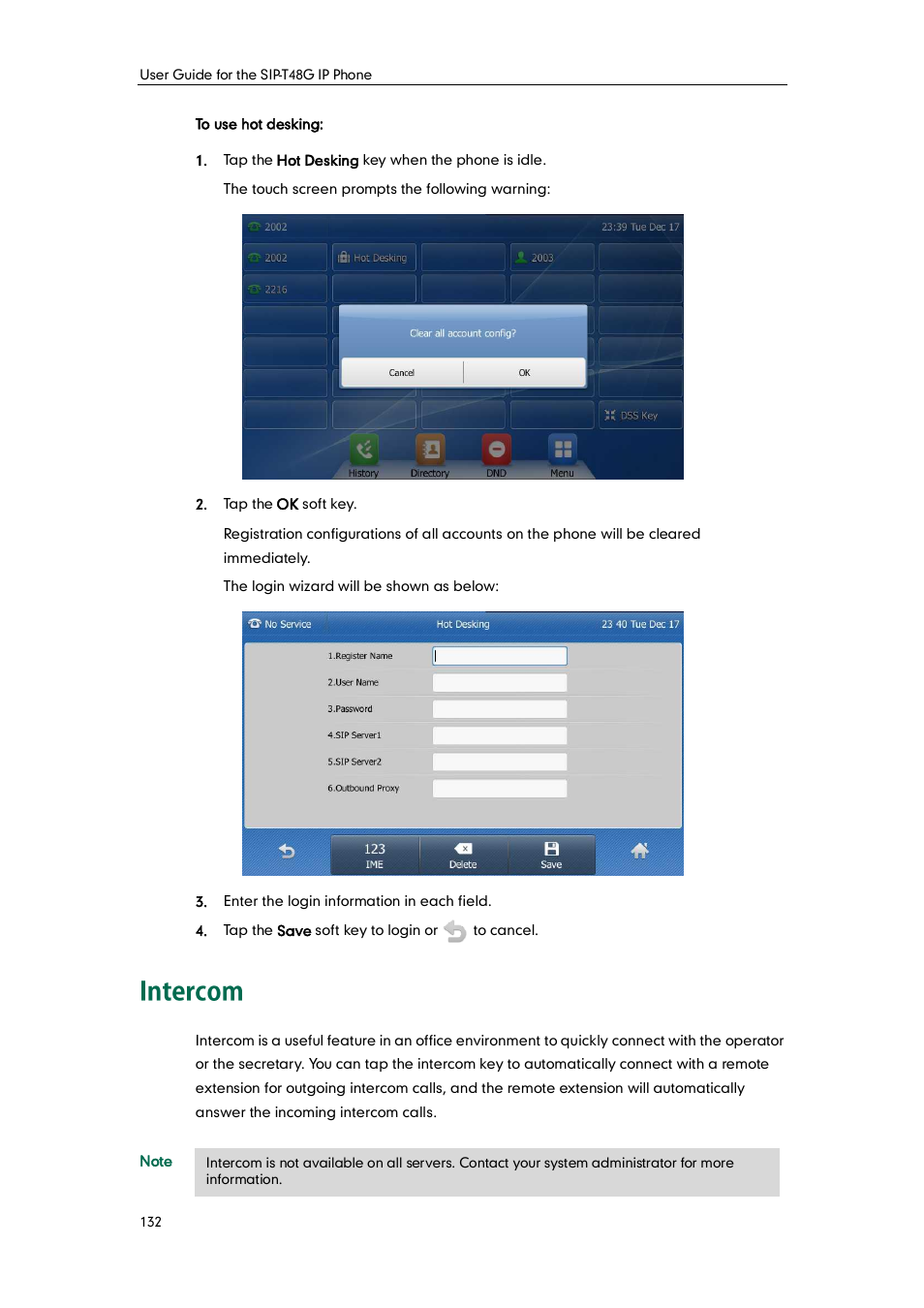 Intercom | Yealink SIP-T48G User Manual | Page 142 / 170