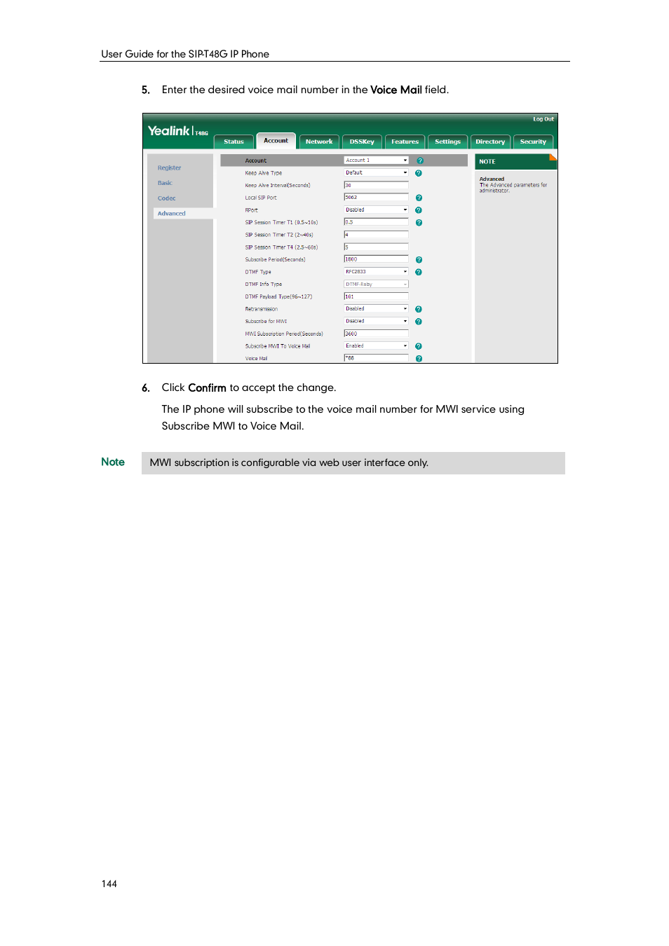 Yealink SIP-T48G User Manual | Page 154 / 170