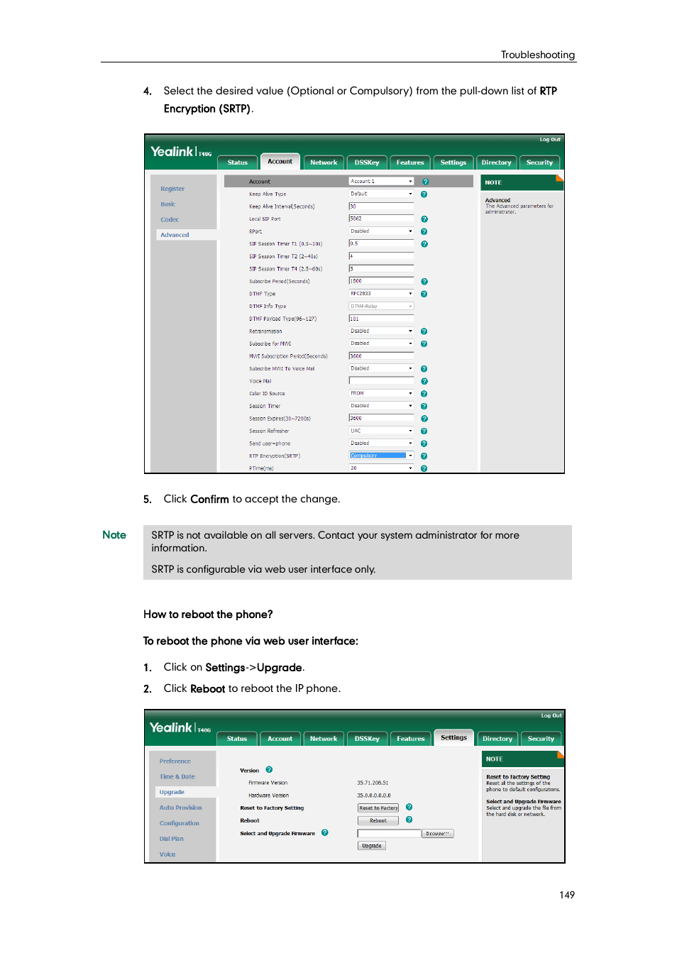 Yealink SIP-T48G User Manual | Page 159 / 170