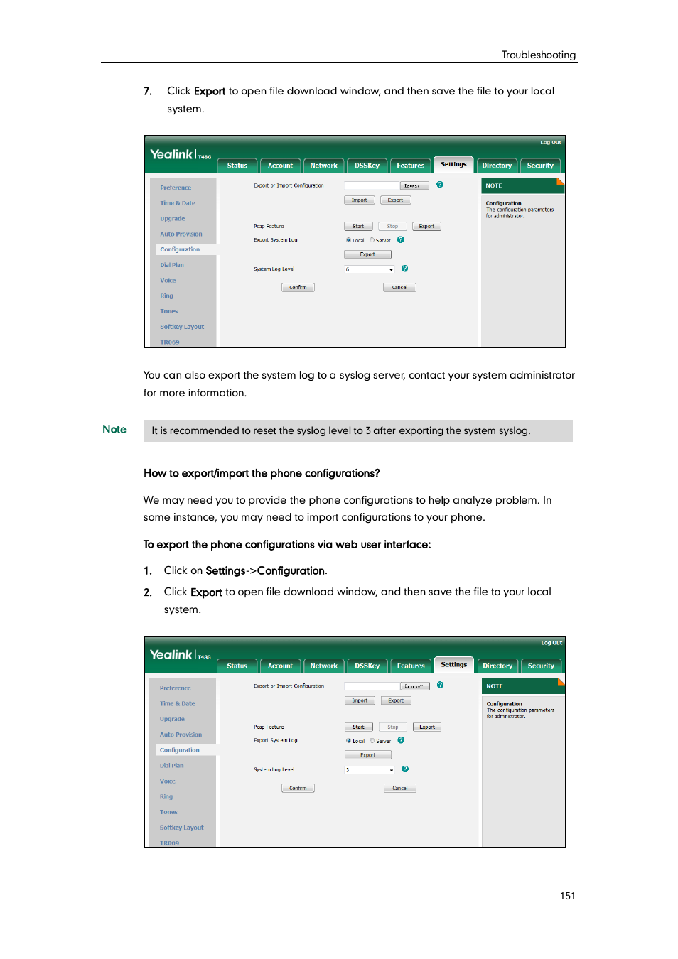 Yealink SIP-T48G User Manual | Page 161 / 170