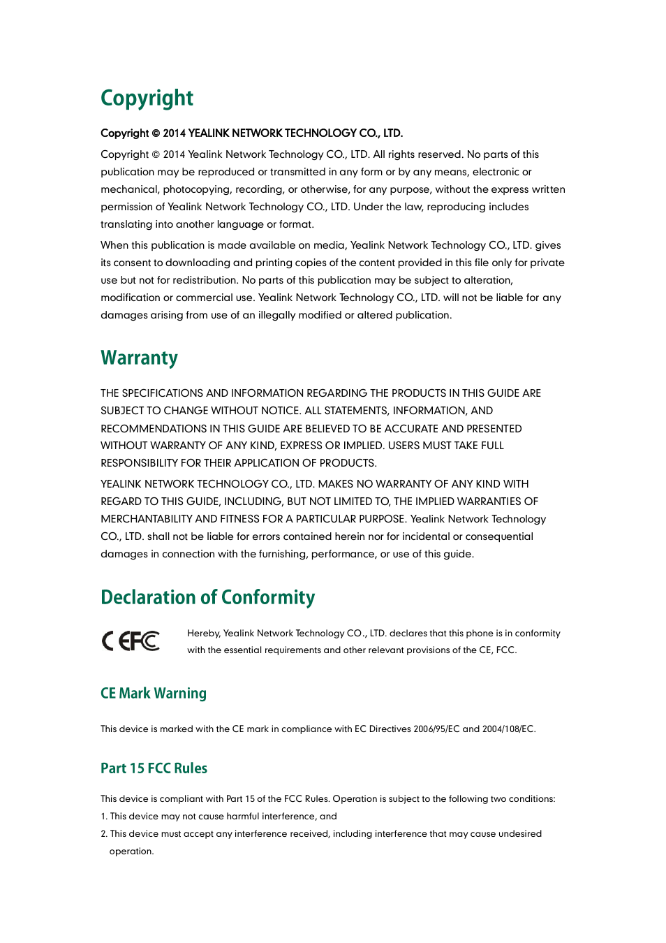 Yealink SIP-T48G User Manual | Page 2 / 170