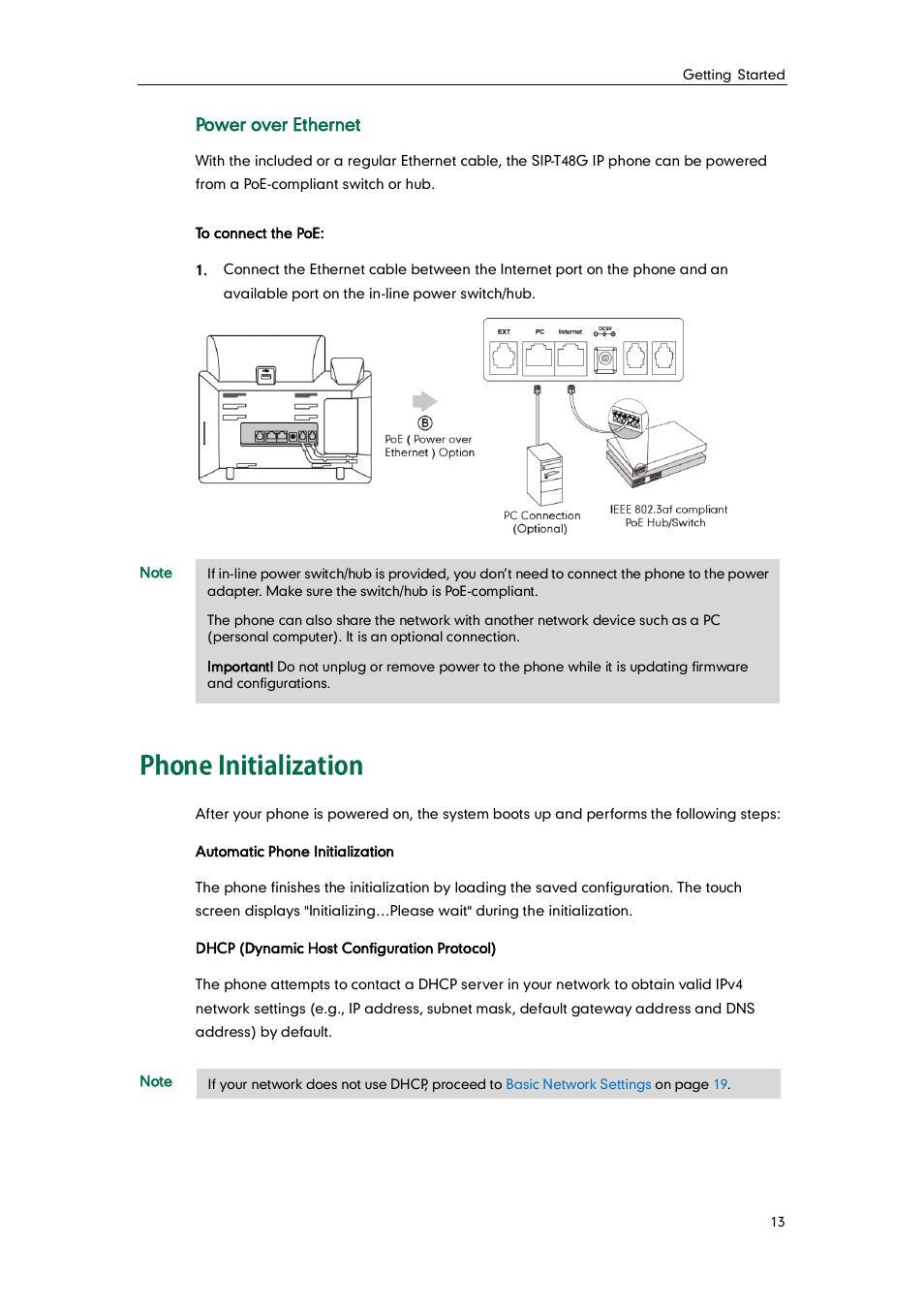 Phone initialization | Yealink SIP-T48G User Manual | Page 23 / 170
