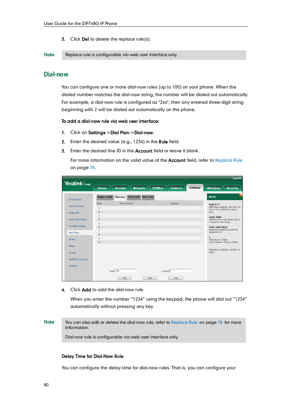 Dial-now | Yealink SIP-T48G User Manual | Page 90 / 170