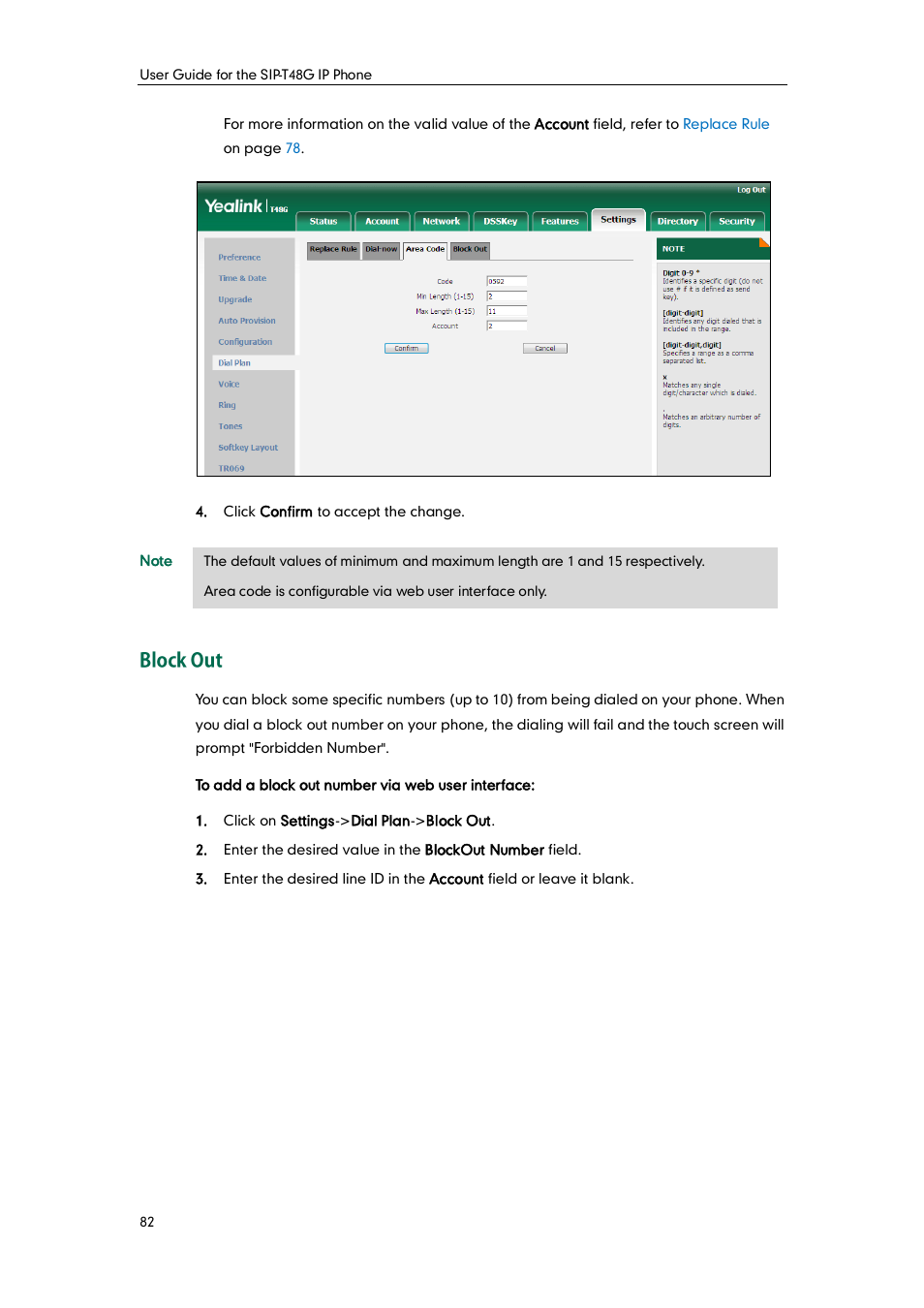 Block out | Yealink SIP-T48G User Manual | Page 92 / 170