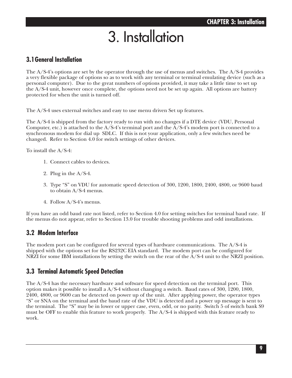 Installation | Black Box PROTOCOL CONVERTER A/S-4 User Manual | Page 10 / 88