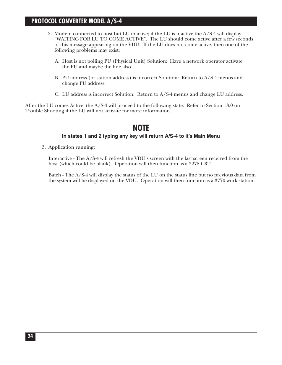 Black Box PROTOCOL CONVERTER A/S-4 User Manual | Page 25 / 88