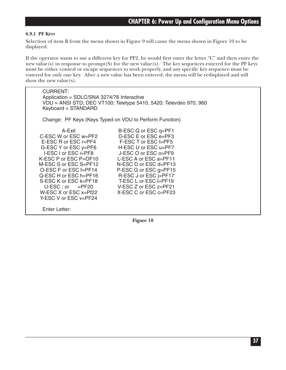 Chapter 6: power up and configuration menu options | Black Box PROTOCOL CONVERTER A/S-4 User Manual | Page 38 / 88