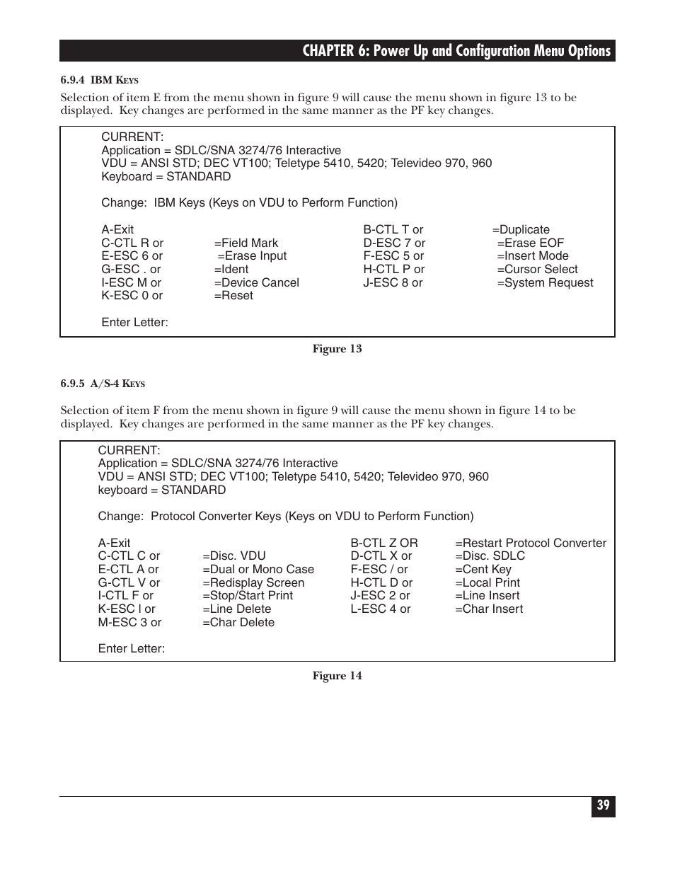 Chapter 6: power up and configuration menu options | Black Box PROTOCOL CONVERTER A/S-4 User Manual | Page 40 / 88