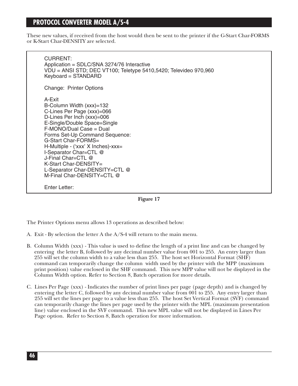 Protocol converter model a/s-4 | Black Box PROTOCOL CONVERTER A/S-4 User Manual | Page 47 / 88