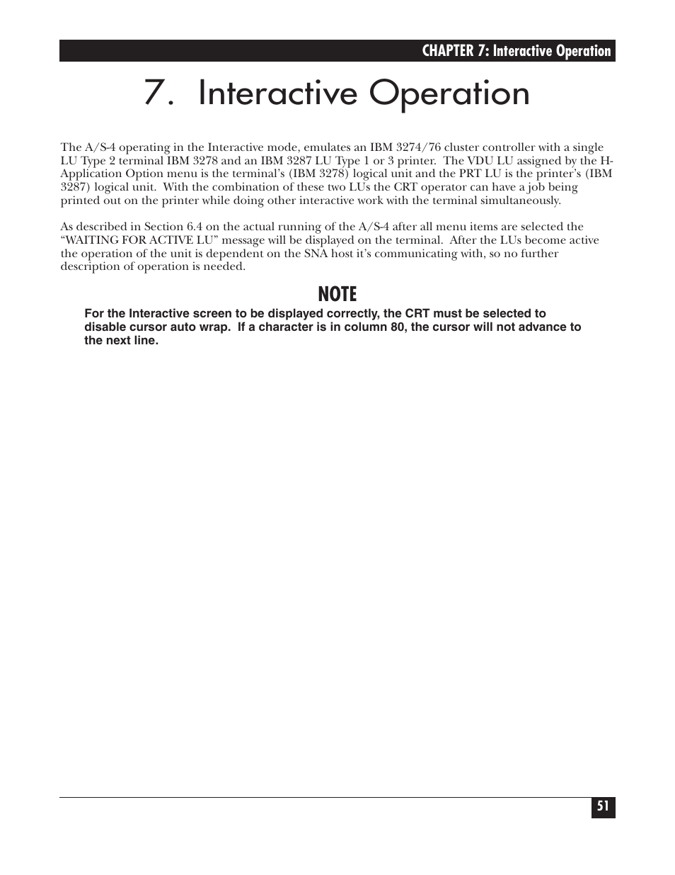 Interactive operation | Black Box PROTOCOL CONVERTER A/S-4 User Manual | Page 52 / 88