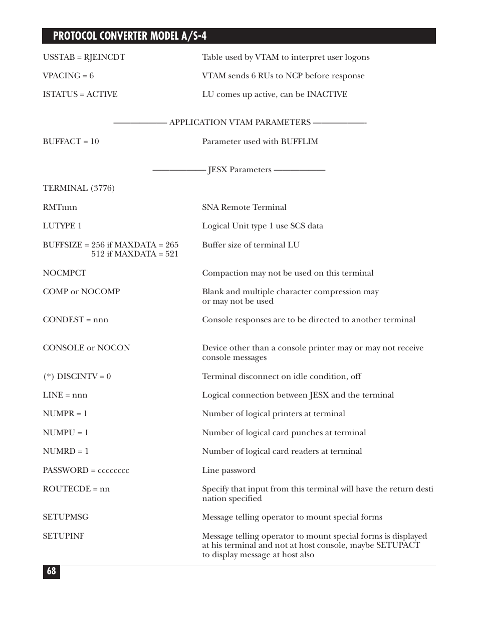 Protocol converter model a/s-4 | Black Box PROTOCOL CONVERTER A/S-4 User Manual | Page 69 / 88