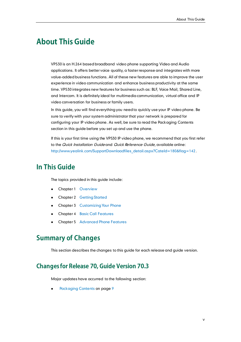 Yealink VP530 User Manual | Page 5 / 116